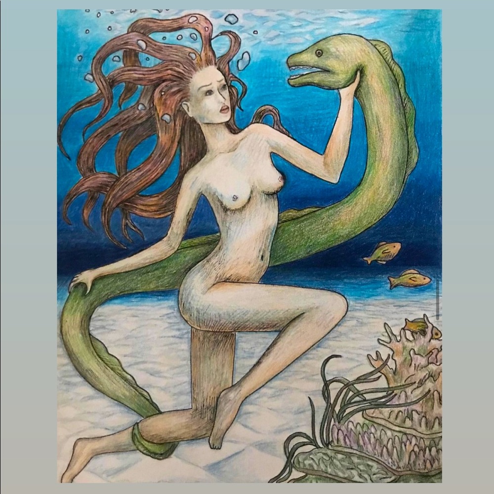 “Struggle” Original Drawing. Pencils and pen on paper.